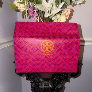 Tory Burch Fuchsia and Violet Geometric Box with bag (box only)